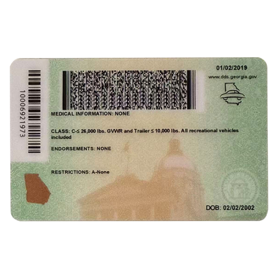 Georgia Fake DL (2025 version)