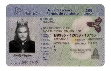 Ontario Fake DL (2025 version)