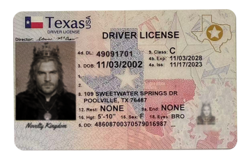 Texas Fake DL (2025 version)