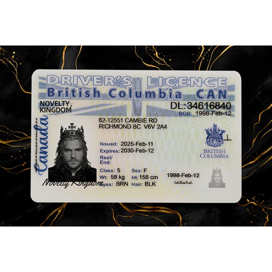 BRITISH COLUMBIA Fake DL (2025 VERSION)