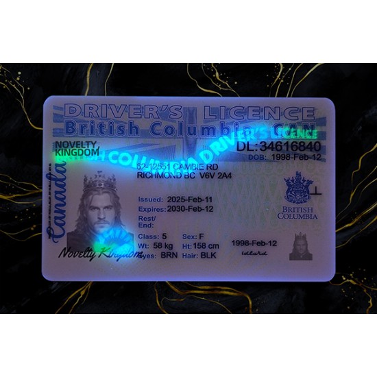BRITISH COLUMBIA Fake DL (2025 VERSION)