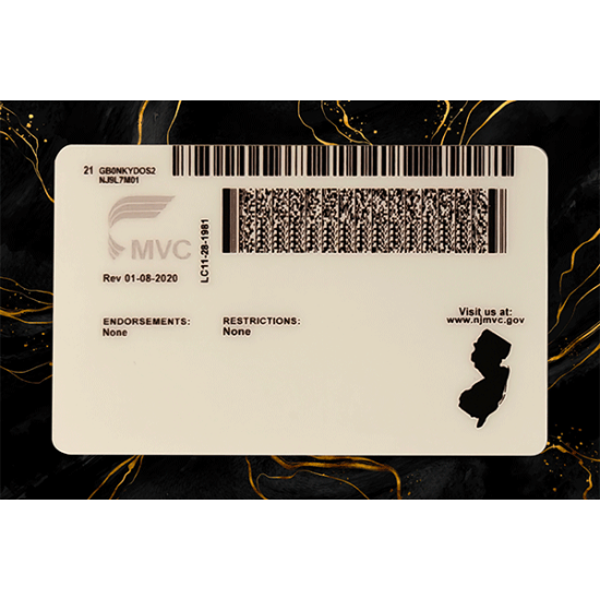 New Jersey Fake DL