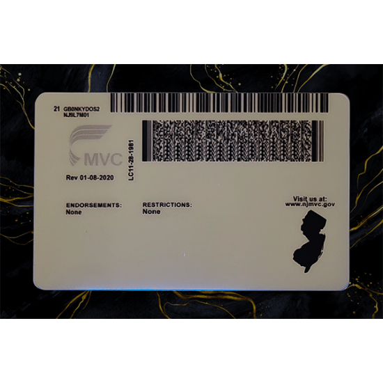 New Jersey Fake DL