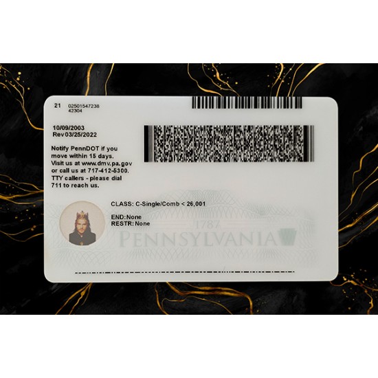 PENNSYLVANIA Fake DL (2025 VERSION)