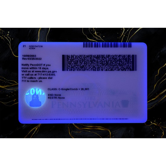 PENNSYLVANIA Fake DL (2025 VERSION)